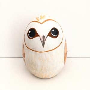 Hand painted wooden Barn owl