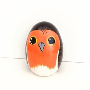 Hand painted wooden Robin