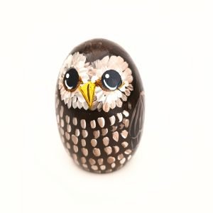 Hand painted wooden owl(medium)